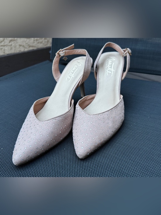 UE Shoes - Nanette Lepore Women’s Pale Pink Slingback Heels Pointed Toe 9M